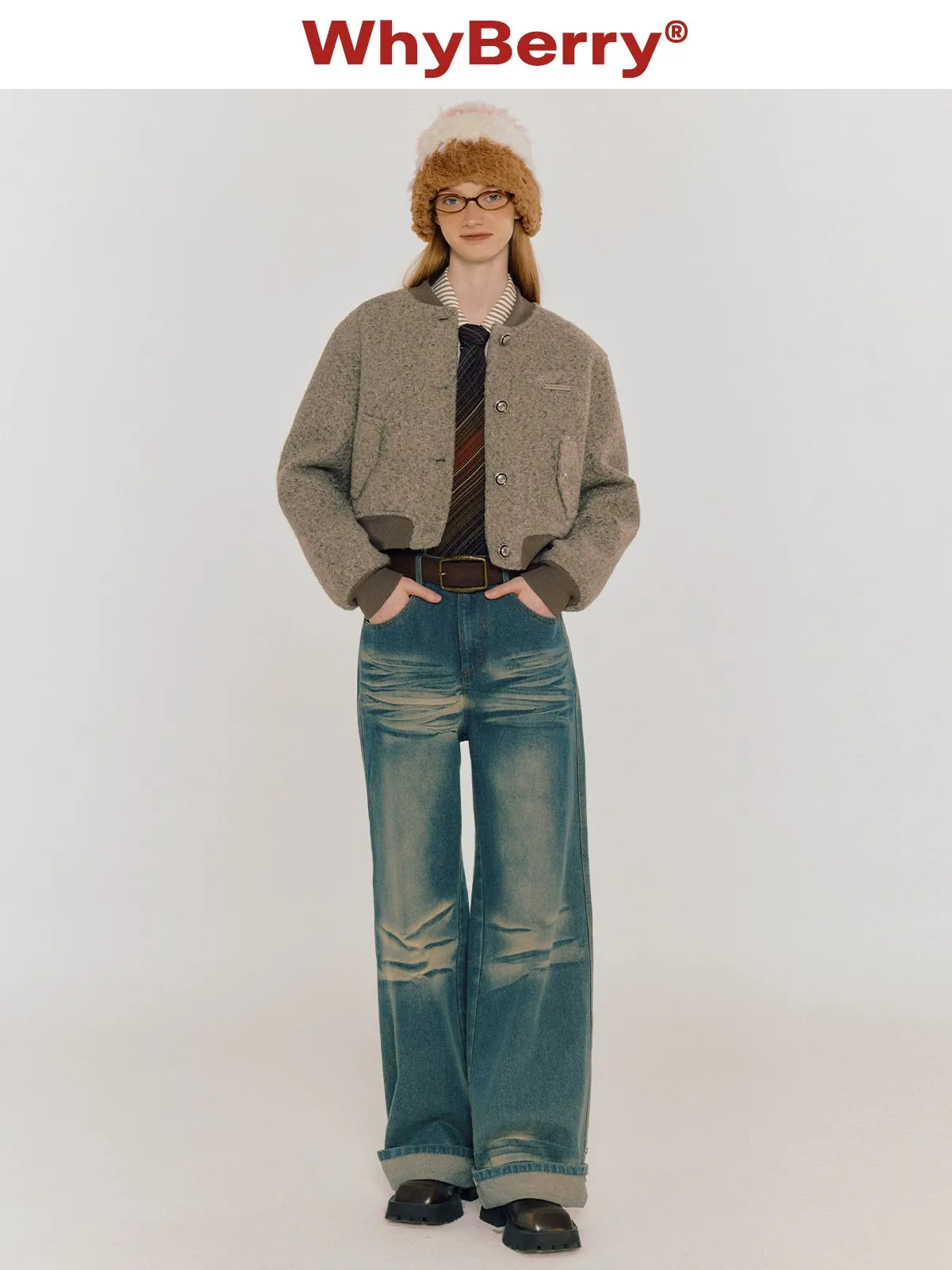 Retro versatile baseball jacket thick jacket【s0000004316】
