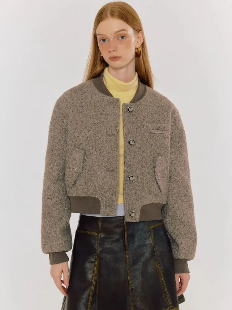 Retro versatile baseball jacket thick jacket【s0000004316】