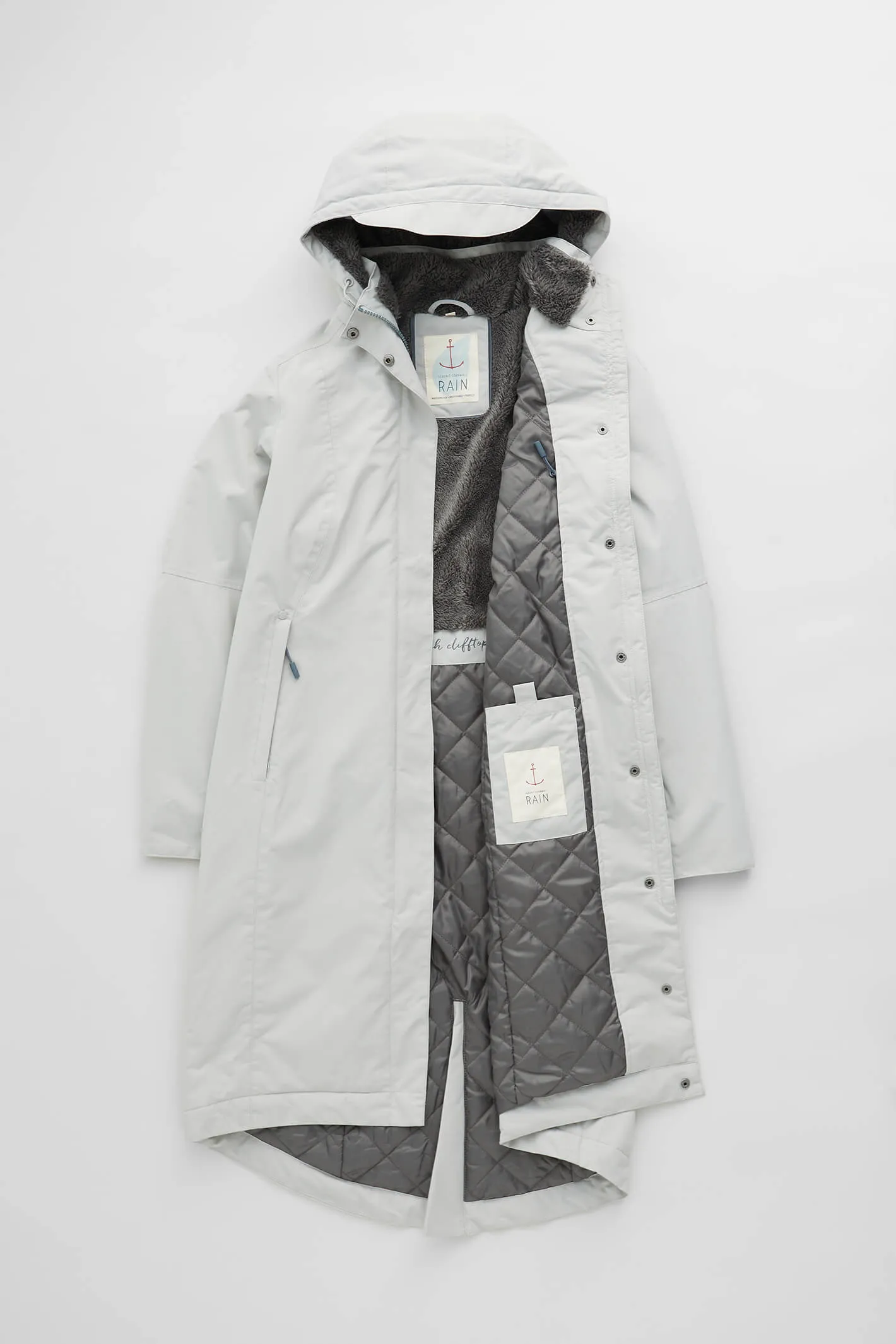 Seasalt Janelle B-RN23701 Chalk Grey Raincoat