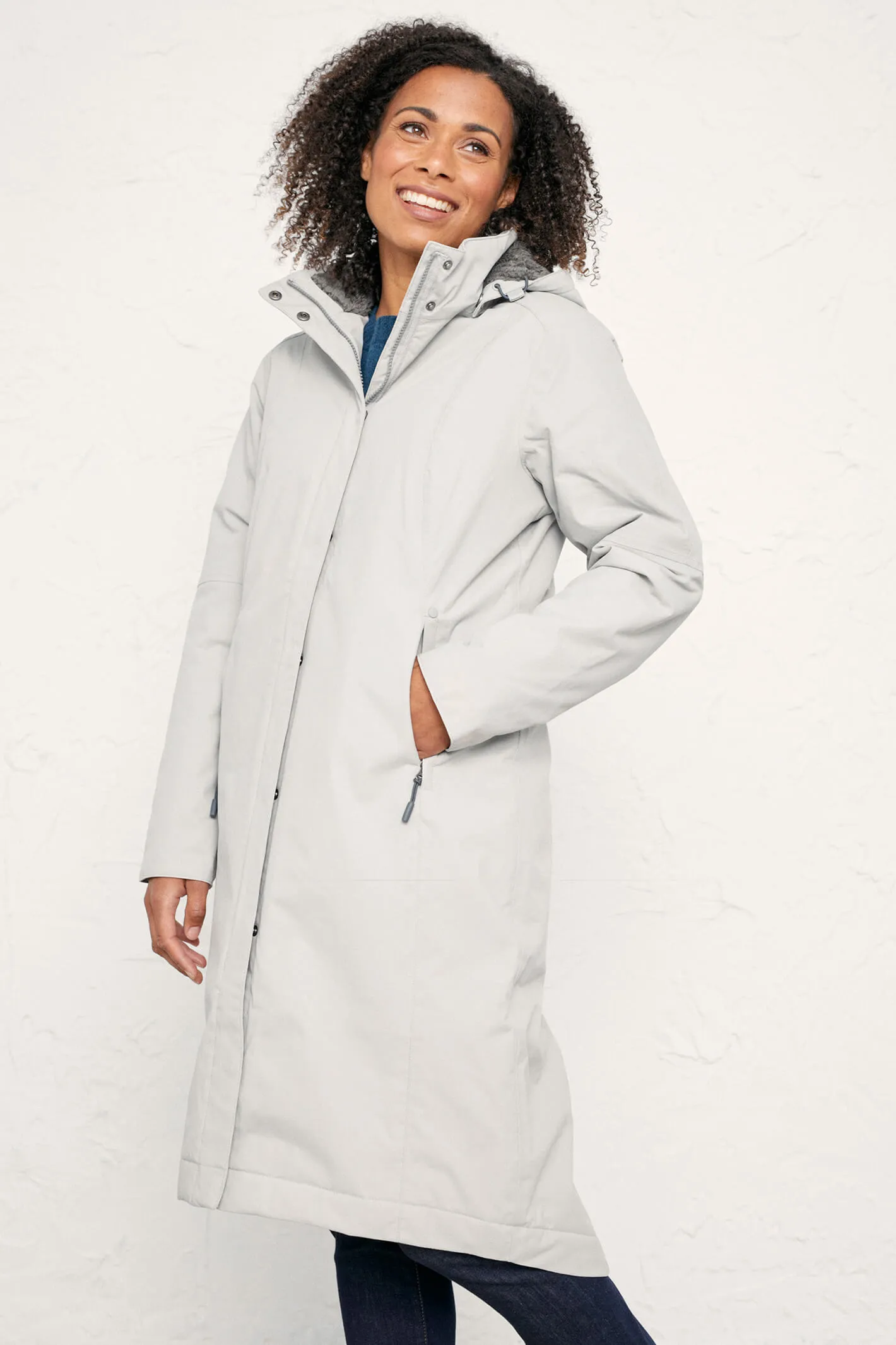 Seasalt Janelle B-RN23701 Chalk Grey Raincoat