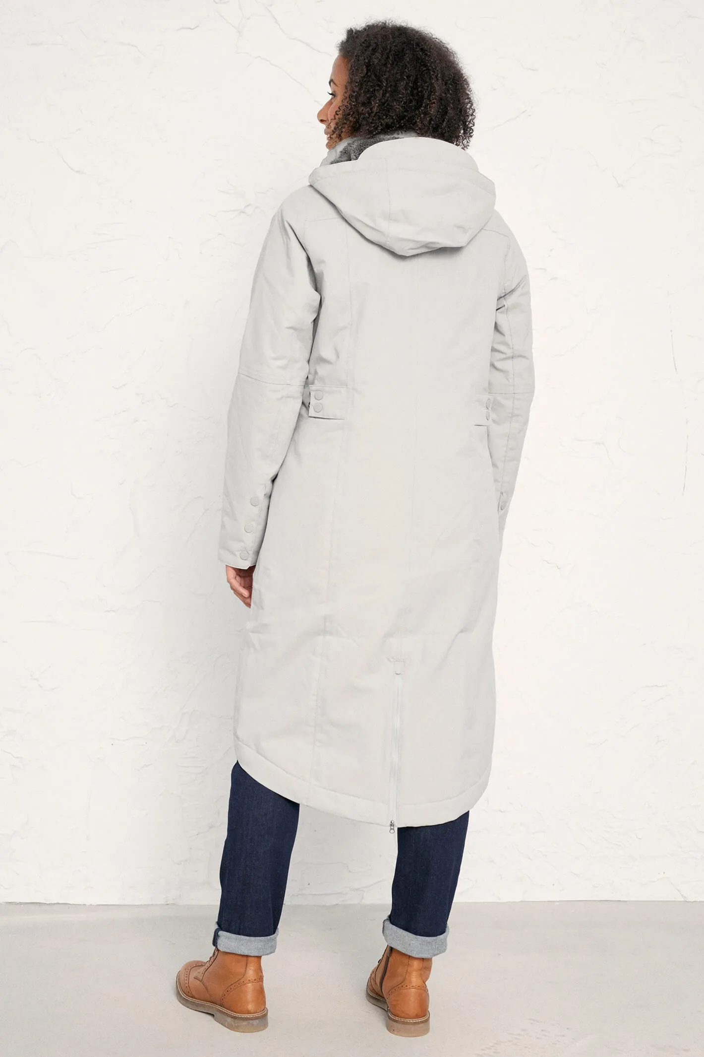 Seasalt Janelle B-RN23701 Chalk Grey Raincoat