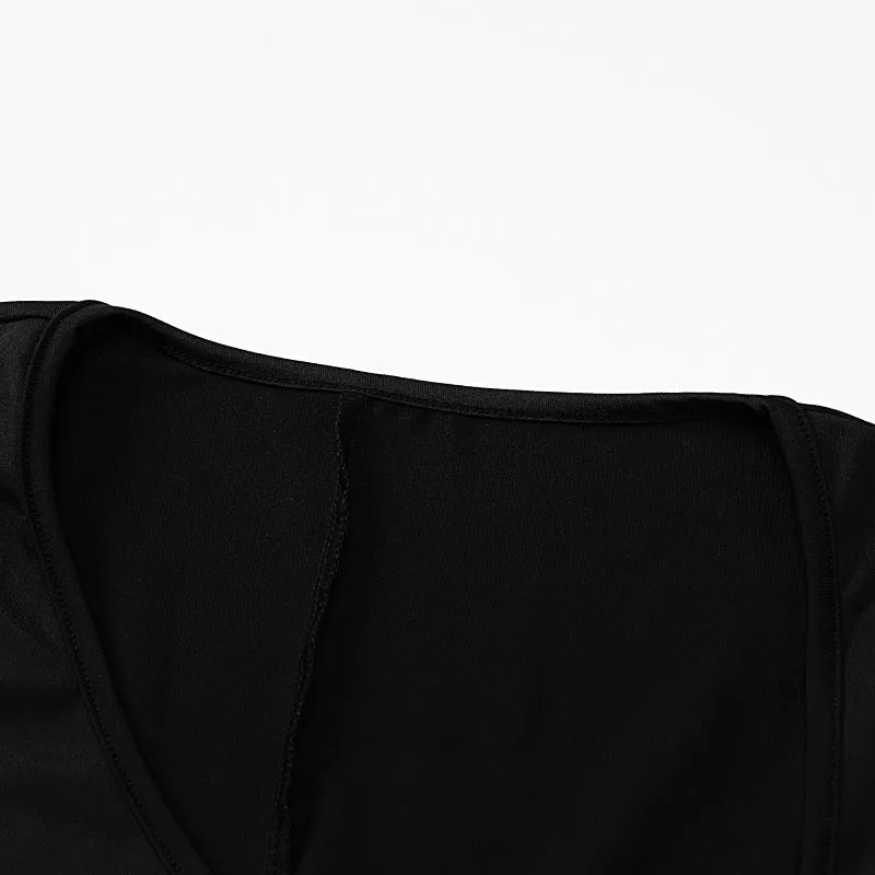 Sexy Slim Long Sleeves Back Slit Formal Dress