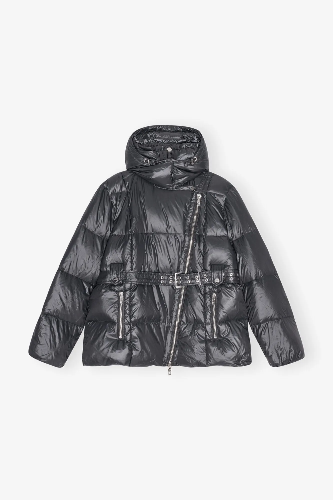 Shiny Nylon Puffer Jacket