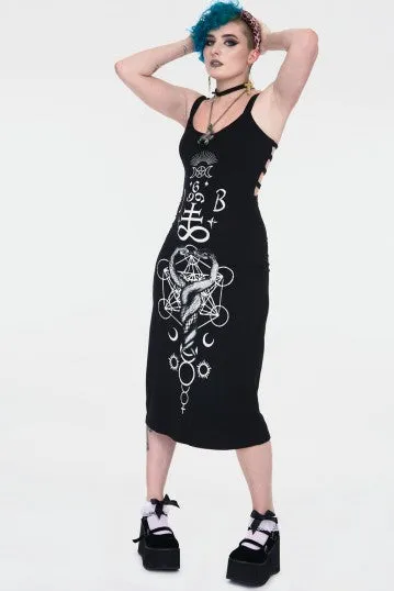 Snakes and Symbols Ladder Back Tank Dress