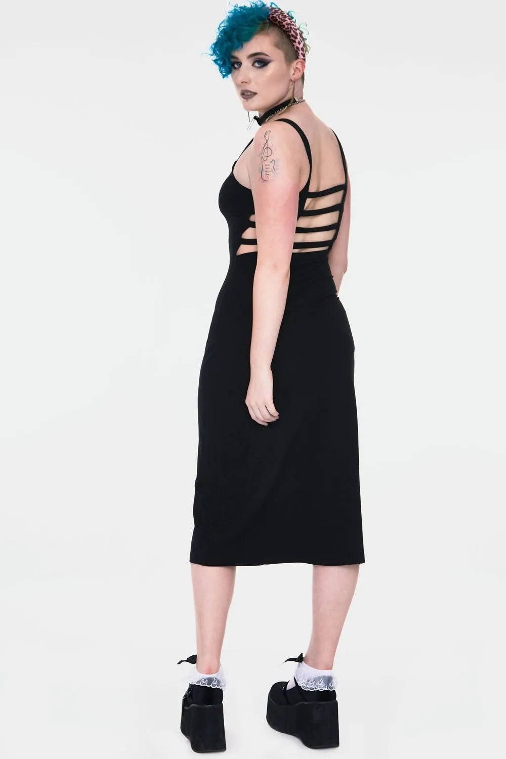 Snakes and Symbols Ladder Back Tank Dress