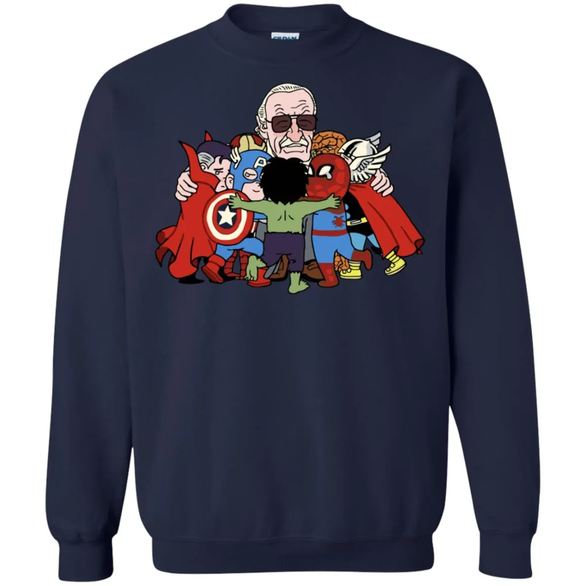 Stan Lee Shirt - Father Of Super Heroes Unisex Crewneck Pullover Sweatshirt