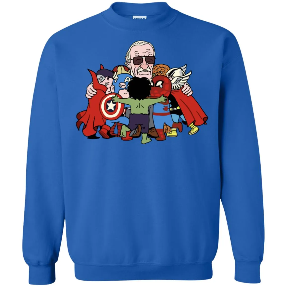 Stan Lee Shirt - Father Of Super Heroes Unisex Crewneck Pullover Sweatshirt