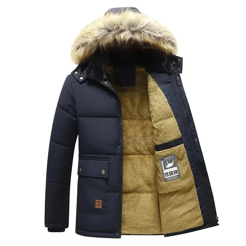 Stormen - Parka Winterjas Heren – Dik Gevoerd met Warmtebehoud en Bontkraag