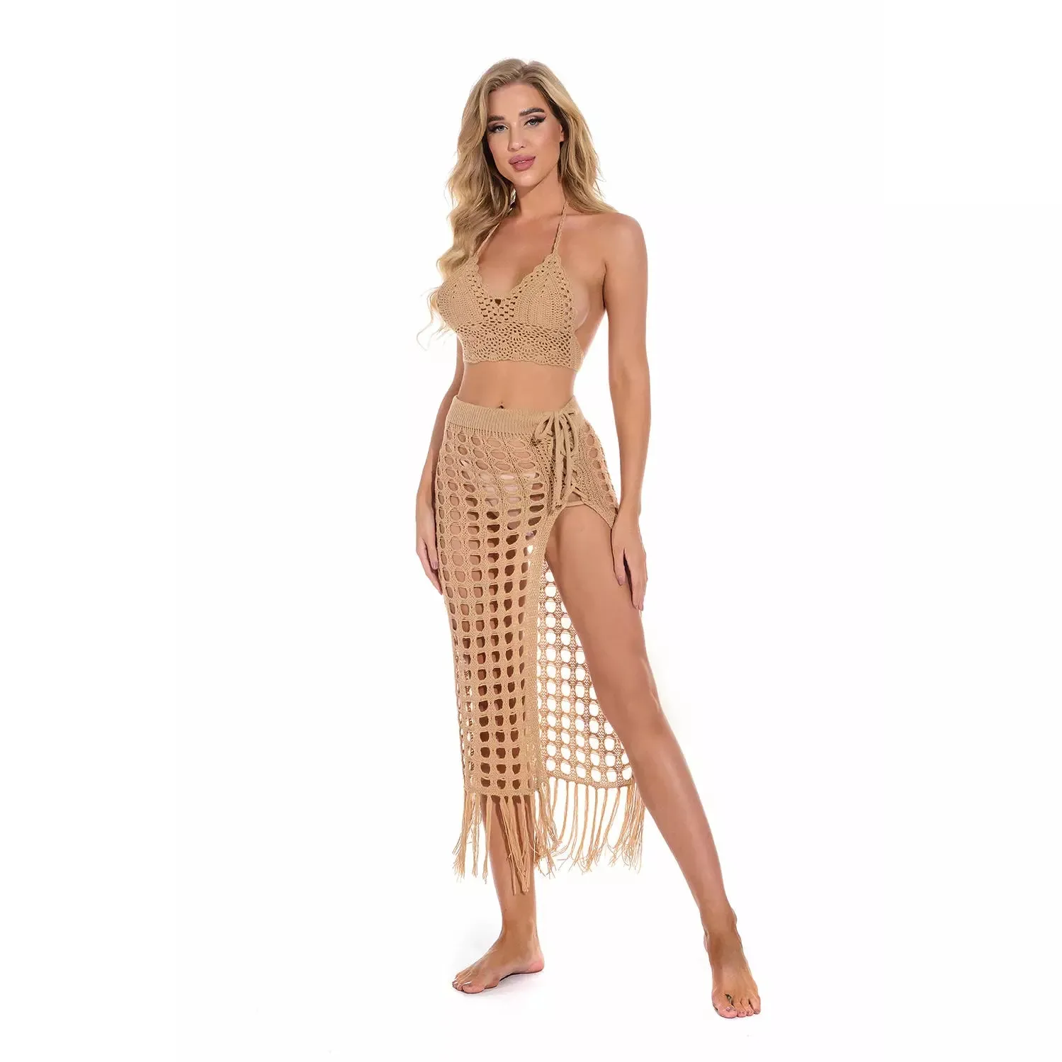 Summer Cover Up Crochet Skirt
