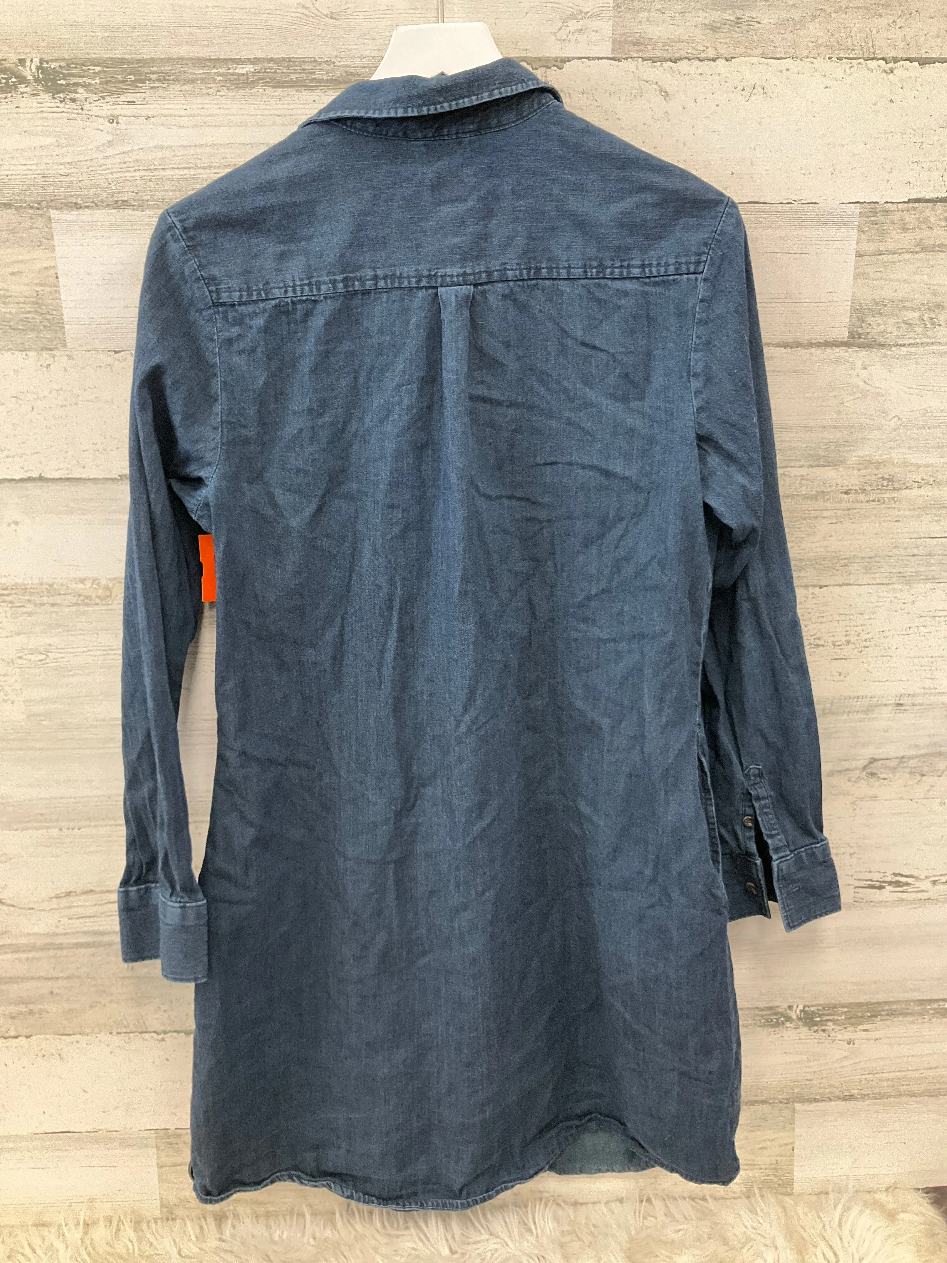Tunic Long Sleeve By A New Day In Blue Denim, Size: L
