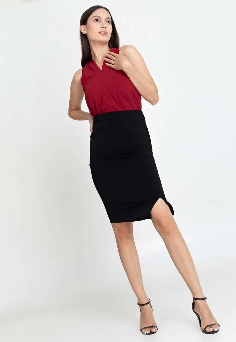 TYRA Pencil Skirt with Slit