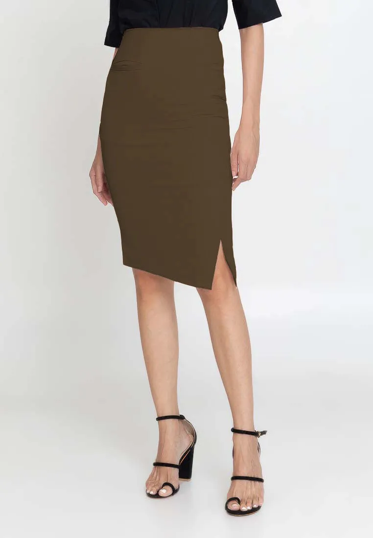 TYRA Pencil Skirt with Slit