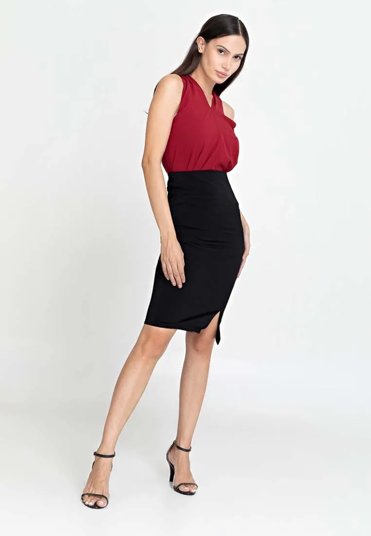 TYRA Pencil Skirt with Slit