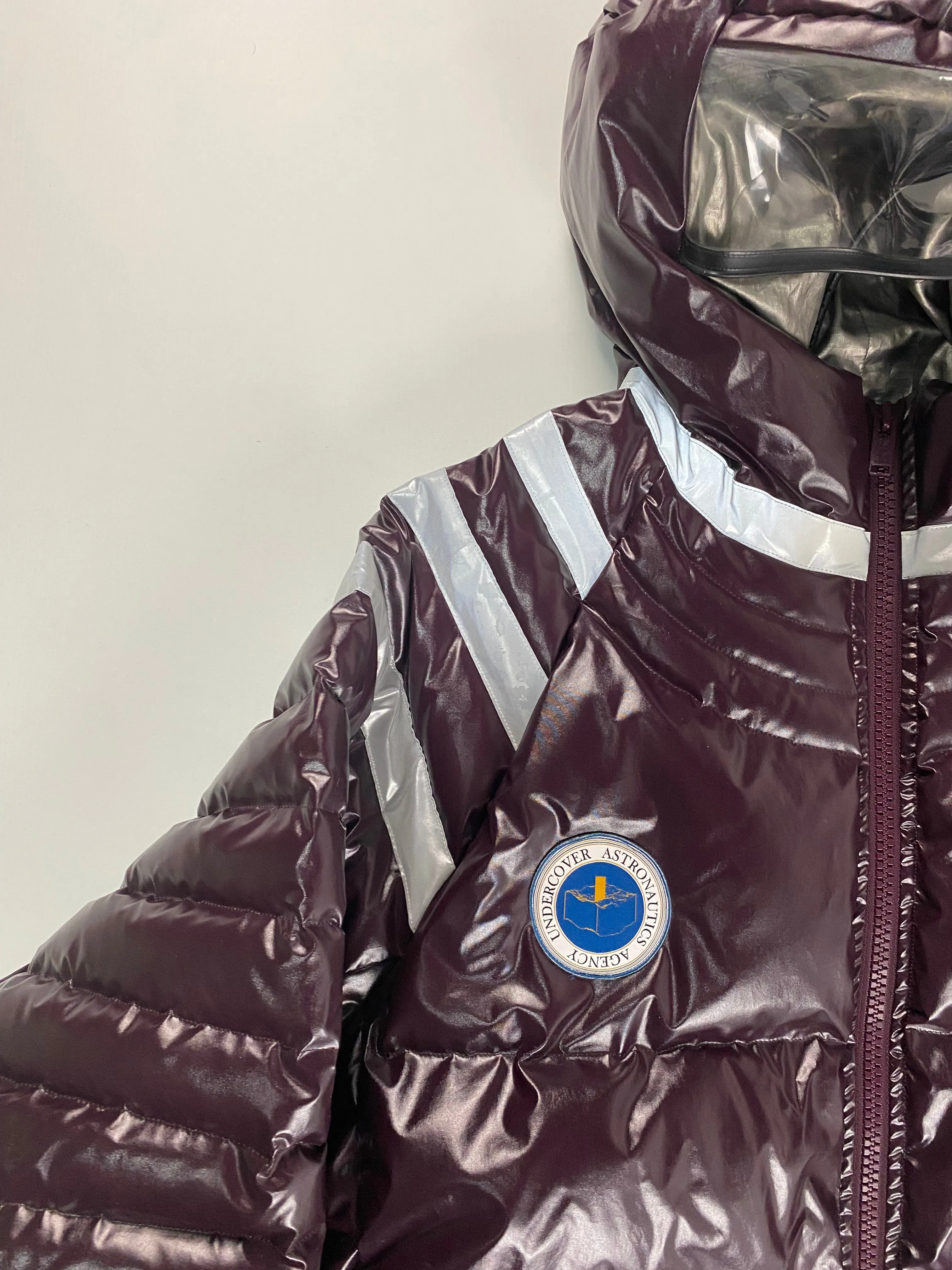 Undercover AW18 2001 Space Odyssey puffer jacket in maroon SZ:3