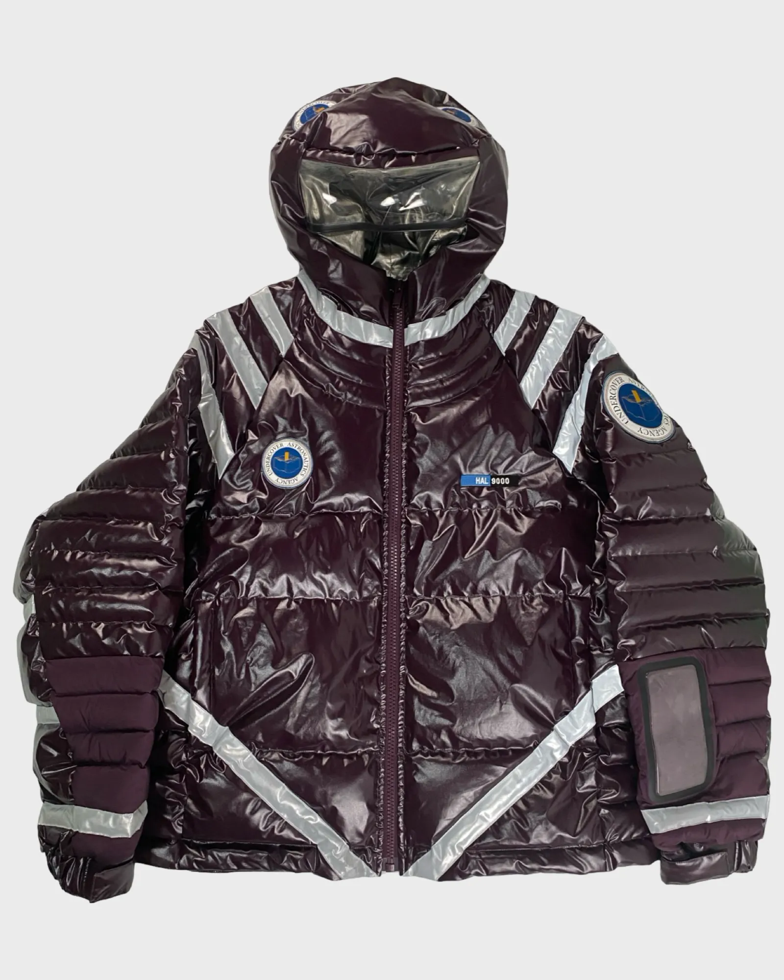 Undercover AW18 2001 Space Odyssey puffer jacket in maroon SZ:3