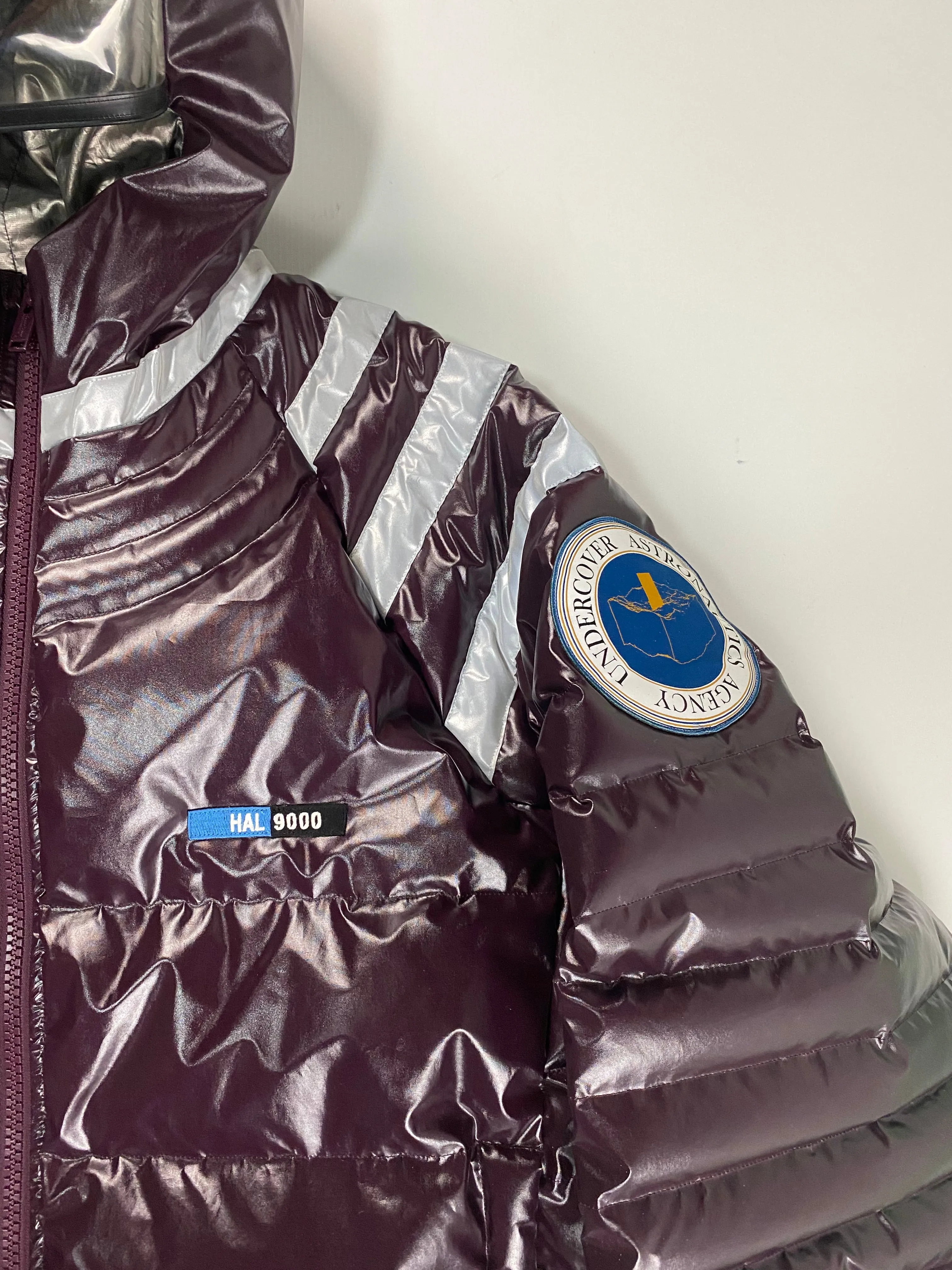 Undercover AW18 2001 Space Odyssey puffer jacket in maroon SZ:3