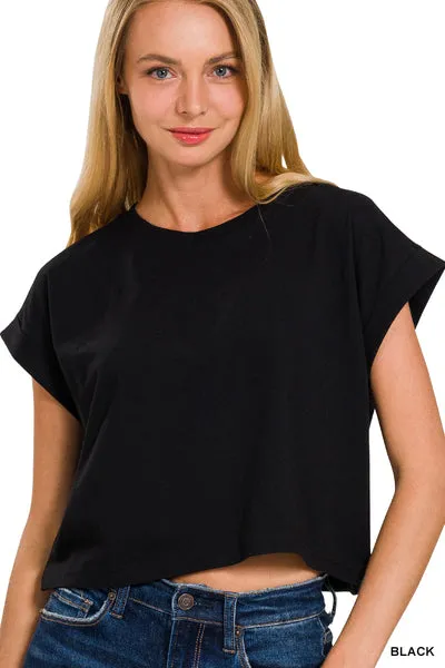 Whatever It Is Roll Tab Cotton Top