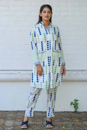 White Mira Maria Handblock Print Co-Ord Set