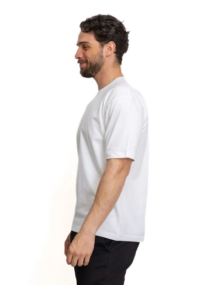 White Over Size Round T-Shirt