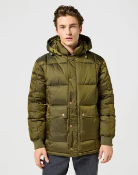 Wrangler Men's Parka Jacket In Ivy Green