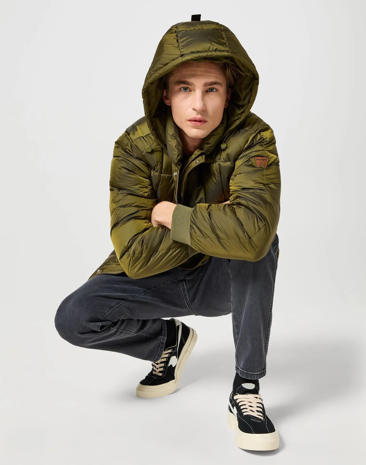 Wrangler Men's Parka Jacket In Ivy Green