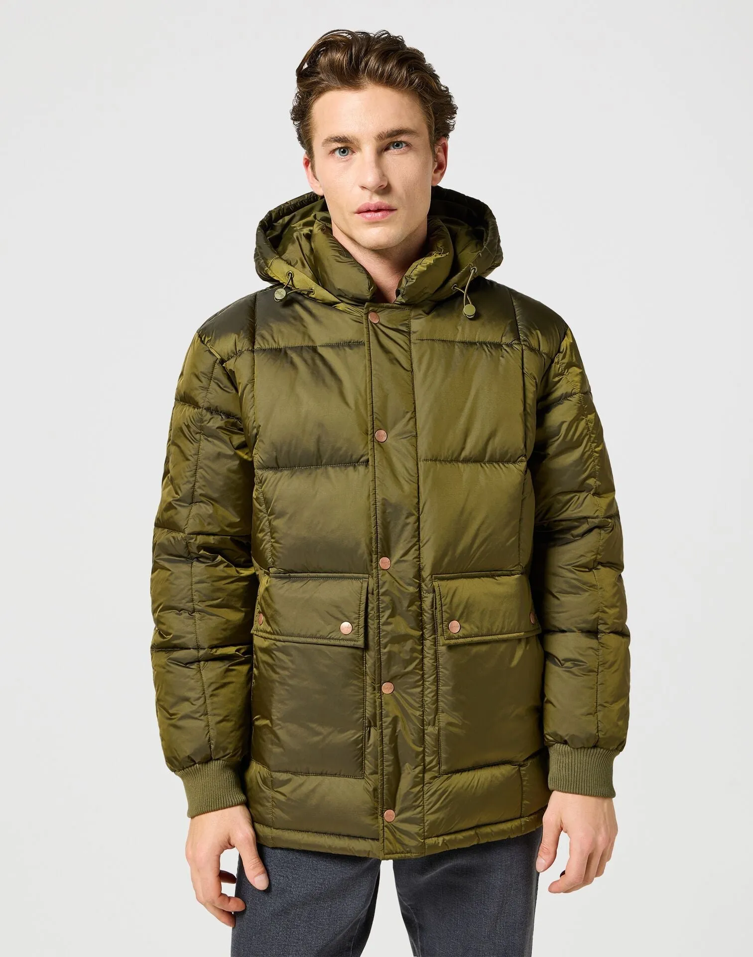 Wrangler Men's Parka Jacket In Ivy Green